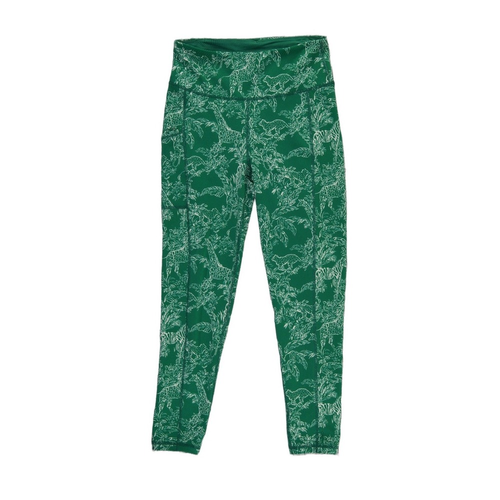 Lilly Pulitzer Luxletic Leggings Women's Size Medium Green Safari Jungle Animals